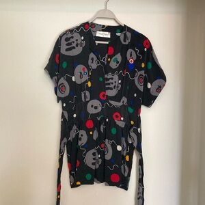 Albert Nipon Size 14 Silk Kimono-Style Top